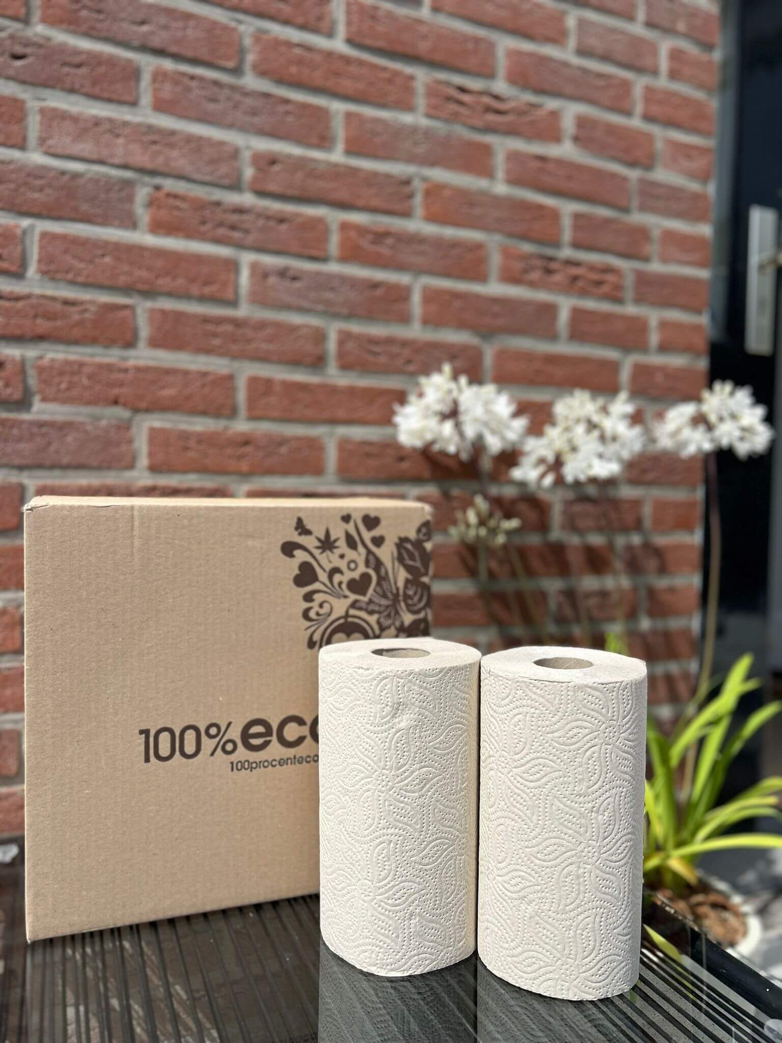 Eco ongebleekte keukenrol